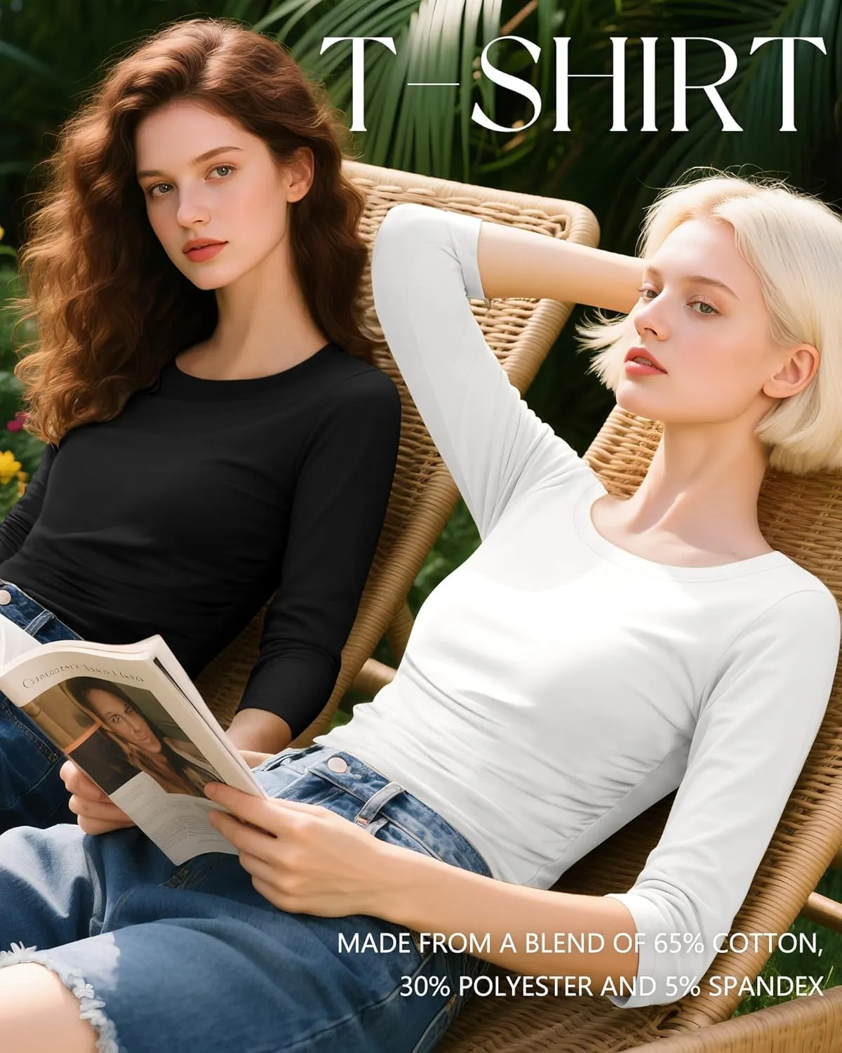 3 Pack Women's 3/4 Sleeve Shirts Slim Fit Side Ruched Tops Cotton Basic Crewneck Going Out Tees Y2k Outfits