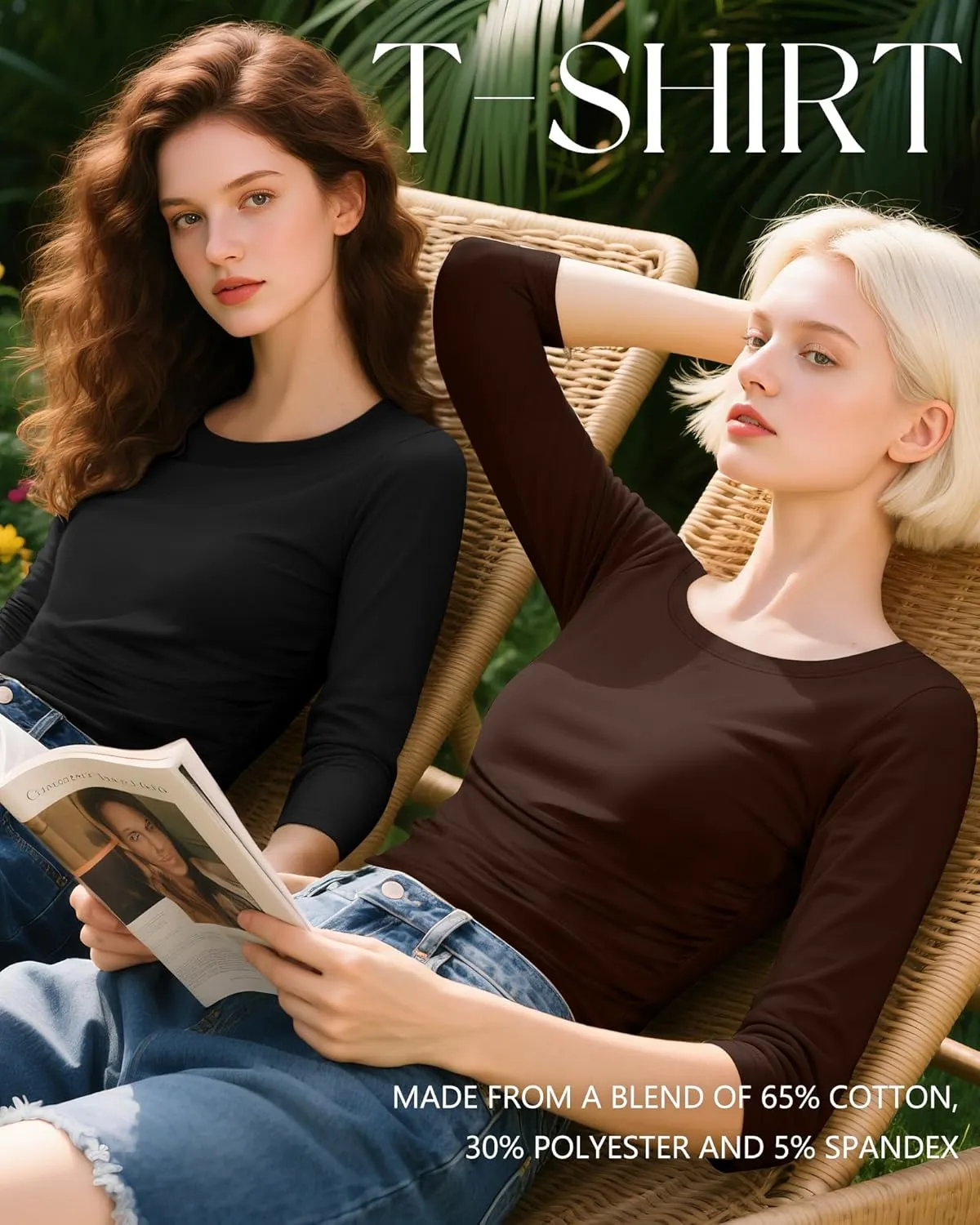3 Pack Women's 3/4 Sleeve Shirts Slim Fit Side Ruched Tops Cotton Basic Crewneck Going Out Tees Y2k Outfits
