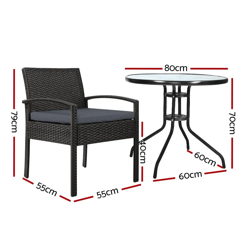 3PCS Outdoor Sofa Set With Table