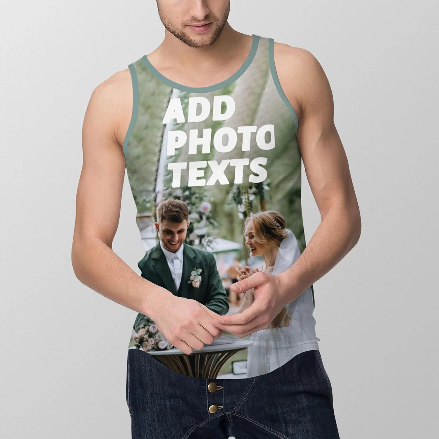 Custom Tank Tops Design Your Own Tank Tops All Over Print Sleeveless Shirts Personalized Photo Text Vest Tees for Men Women