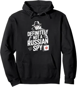Definitely Not a Russian Spy Funny Trench Coat Halloween Pullover Hoodie