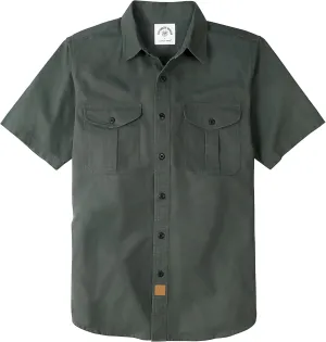 Dubinik Mens Short Sleeve Button Down Shirts Two Pocket Vintage Mens Work Shirt Cotton Mens Shirts Casual with Stretch