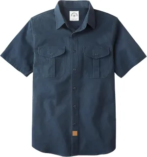 Dubinik Mens Short Sleeve Button Down Shirts Two Pocket Vintage Mens Work Shirt Cotton Mens Shirts Casual with Stretch