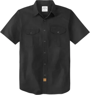 Dubinik Mens Short Sleeve Button Down Shirts Two Pocket Vintage Mens Work Shirt Cotton Mens Shirts Casual with Stretch
