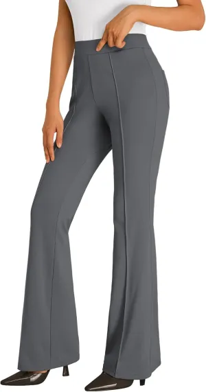 EFAN Womens Work Business Casual Flare Leggings Pants Comfort Office High Waisted Slacks Suits with Pockets 2025