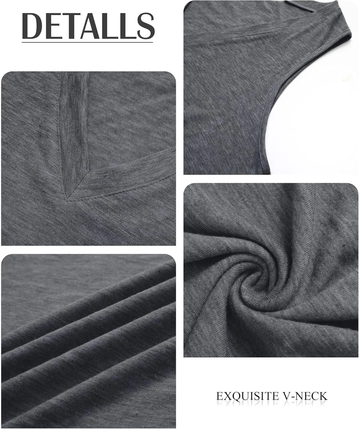 Ficerd 4 Pack Women's Plus Size Tank Tops, Cotton Blend Casual V Neck Sleeveless Shirts Ladies Flowy Dressy Tunics Work Tees