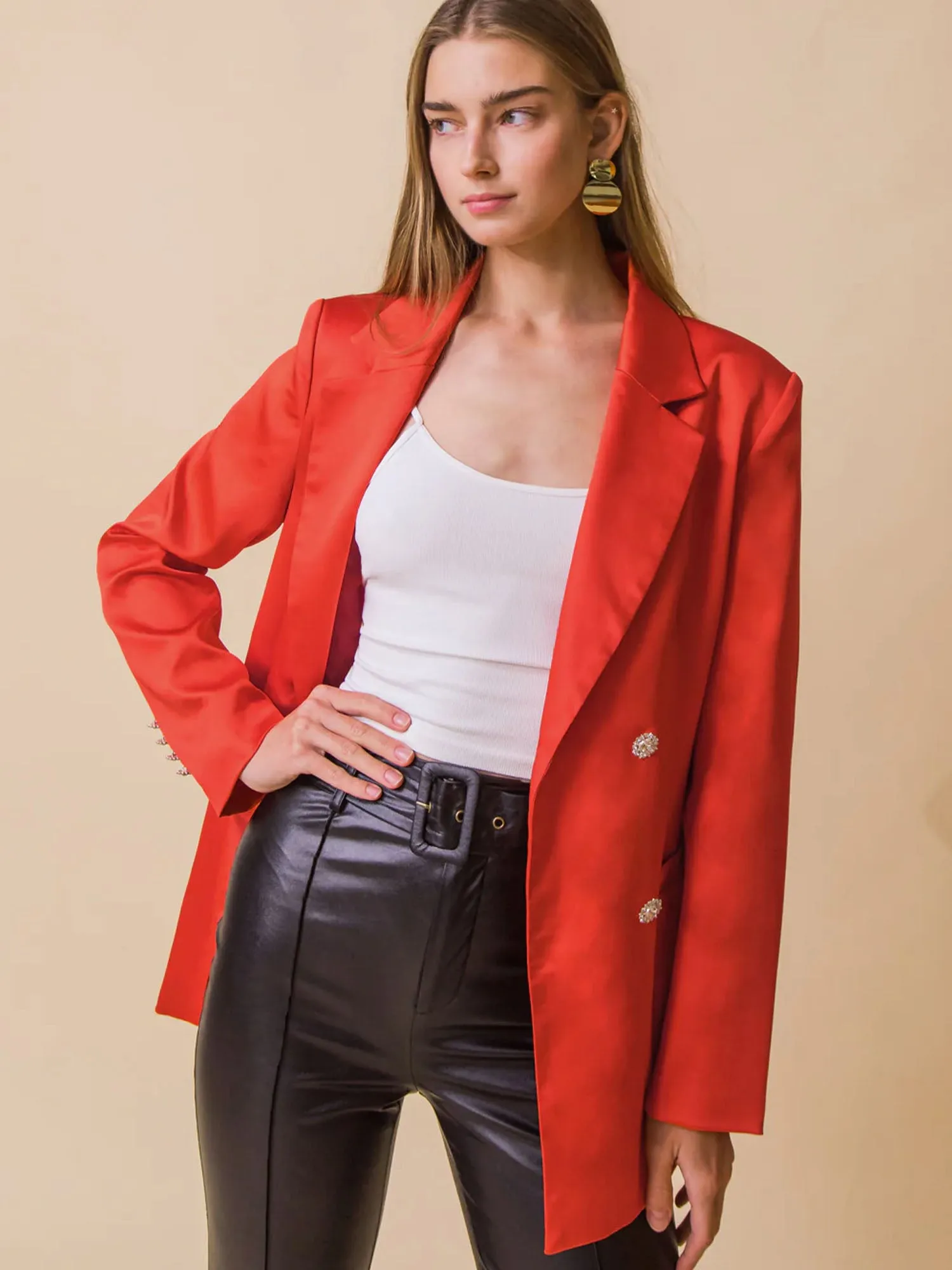 Flying Tomato Long Sleeves Double Breasted Blazer - Brands We Love