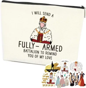 Fun Cosmetic Bag and 5 Stickers Hamil-ton Musical Gifts Musical Gifts for Music Lovers Hamil-ton Gifts Musical Gifts for Ladies She I'll Send Armed Armies to Remind You of My Love