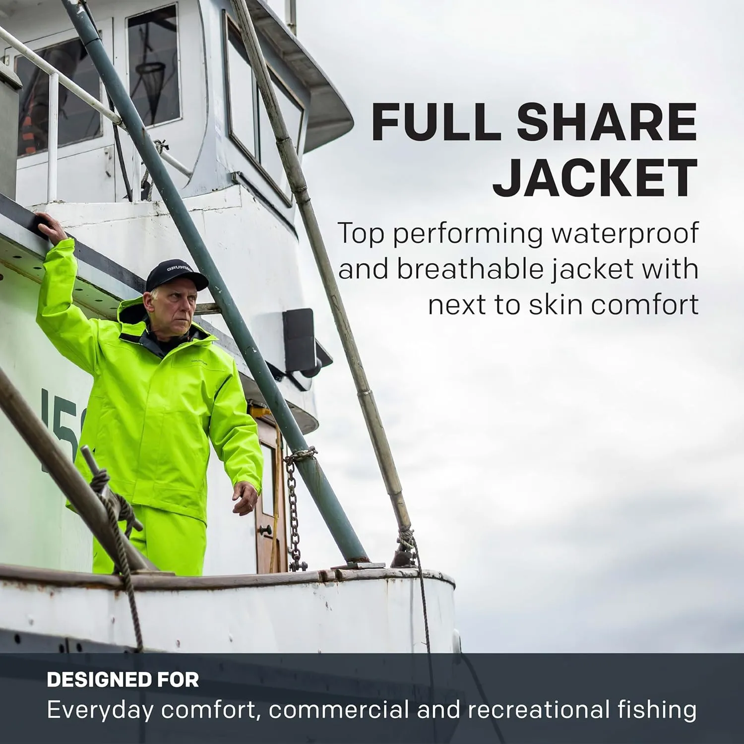 Grundns Mens Full Share Jacket | Waterproof, Breathable