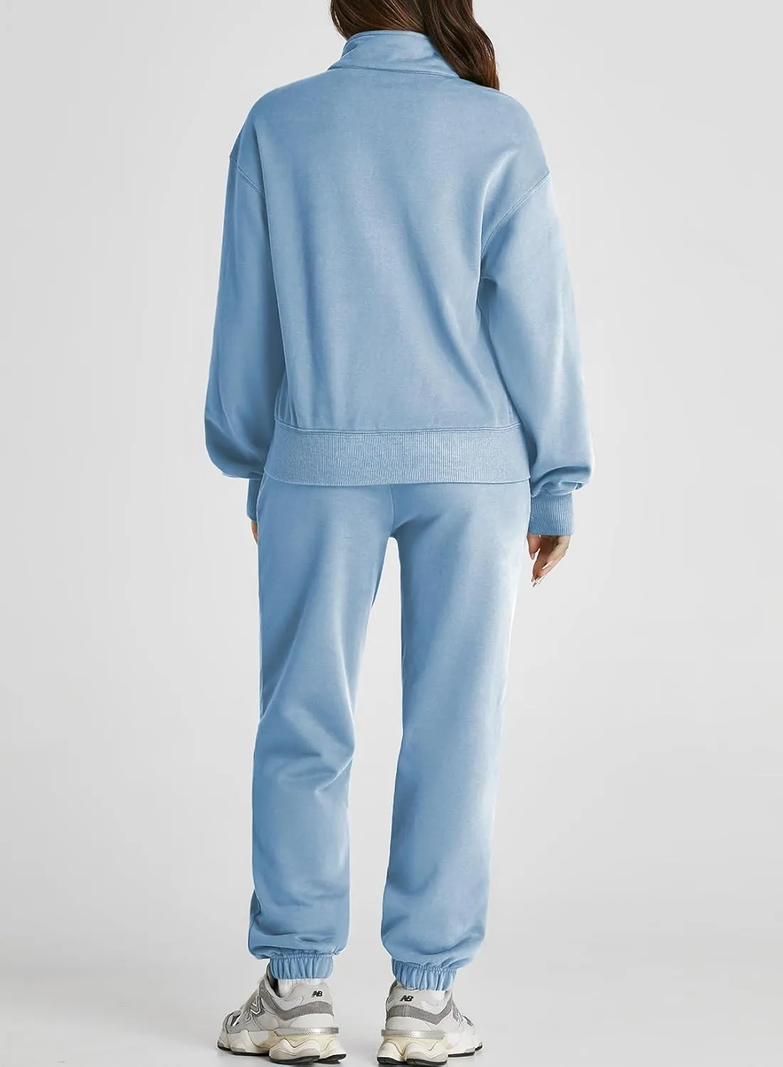 Herseas Women 2 Piece Outfits Sweatsuit Sweatshirt Sweatpants Tracksuit Sweat Lounge Matching Set 2024 Fall Trendy