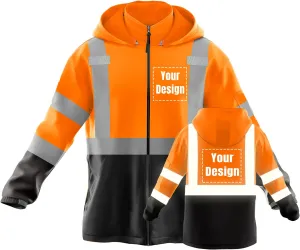 Hi-Vis Safety Jackets Custom Logo High Visibility Windbreaker Team Work Uniform