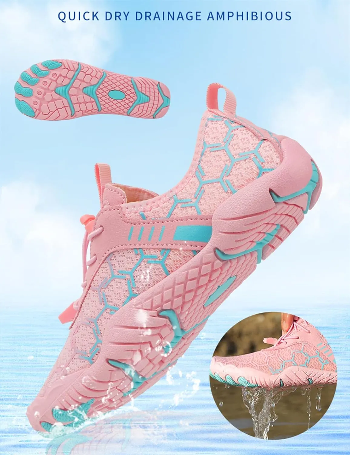 Hike Barefoot Shoes for Women Men Barefoot Shoe with Wide Toe Box Healthy Breathable Non-Slip Athletic Footwear Lightweight