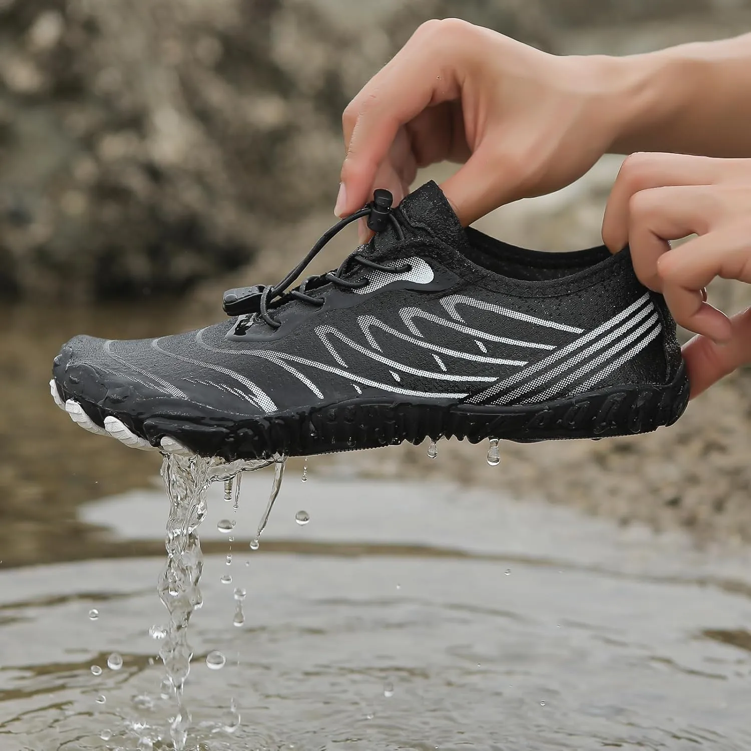 Hike Barefoot Shoes for Women Men Quick Dry Waterproof Barefoot Footwear Anti-Slip Grounding Shoes Running Healthy Athletic Sneaker Lightweight Beach Swim Outdoor Shoe