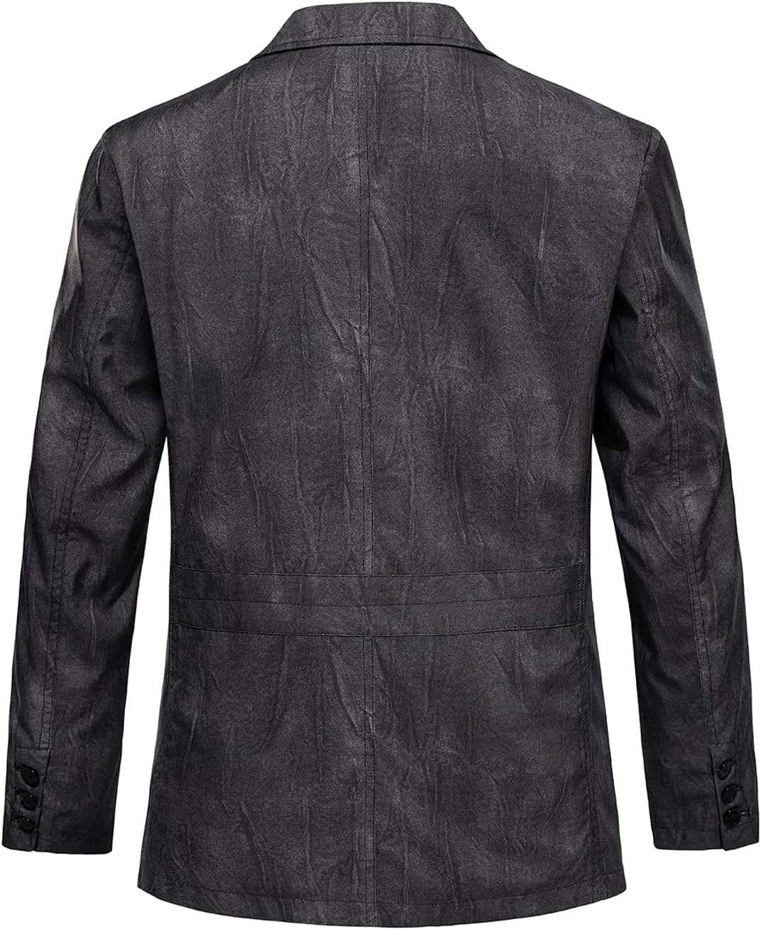 HOOD CREW Mens Casual Blazer Vintage Sports Coat Button Up Lightweight Business Suit Jackets with Pockets