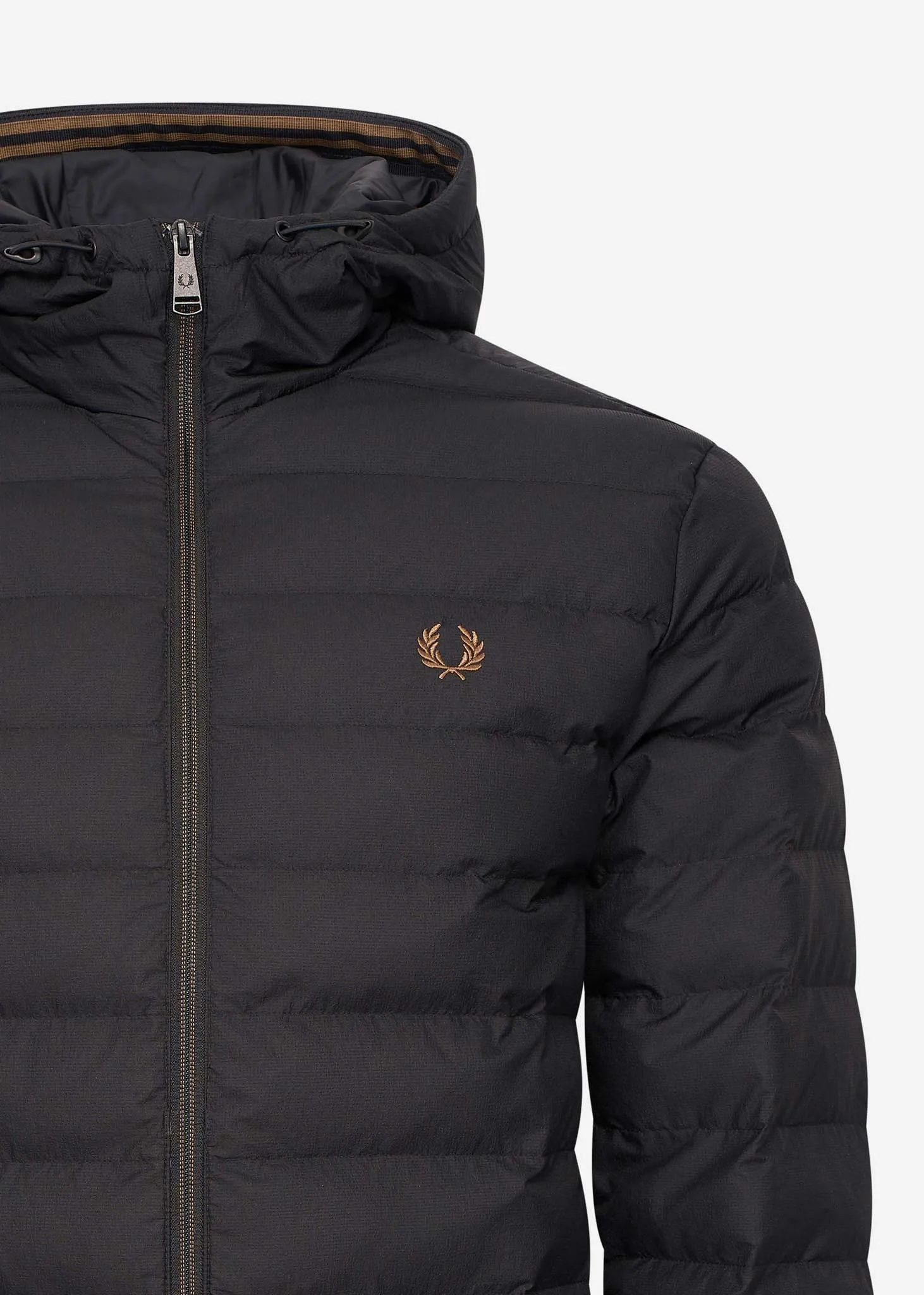 Hooded insulated jacket - black