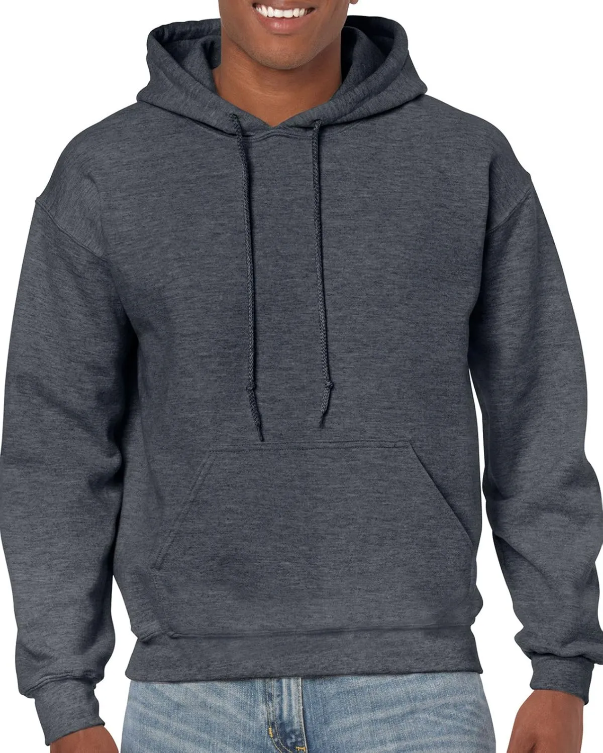 Hooded Pullover Sweat Shirt Heavy Blend 50/50 7.75 oz. by Gildan (Style# 18500) (4X-Large, Dark Heather)