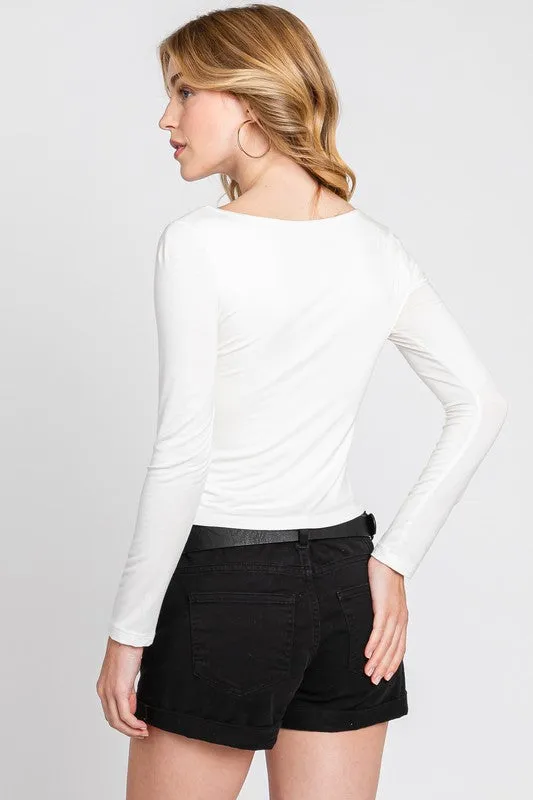 Ivory Double Layered Basic Top