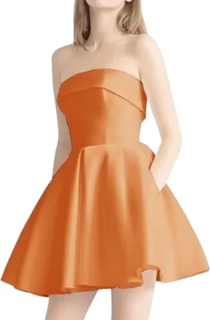 JEKE-DG Women's Tube Top Slim Fit Wedding Guest Dress Backless Solid Party Mini Dress Elegant Sleeveless Prom Club Dresses