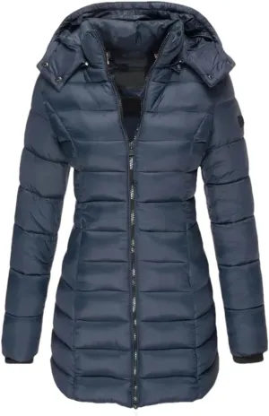 JNKIHAPOT Women's Winter Cotton Coat Medium-Length Slimming Smooths Your Silhouette Padded Jacket Warm Down Coat