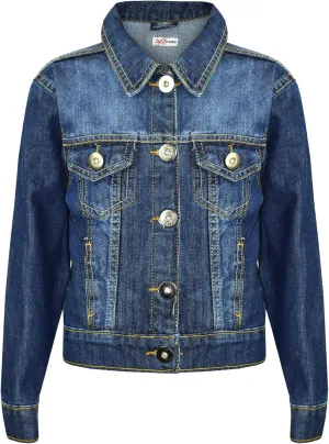 Kids Girls Jackets Designer Denim Style Fashion Jean Jacket Coat New Age 3-13 Yr