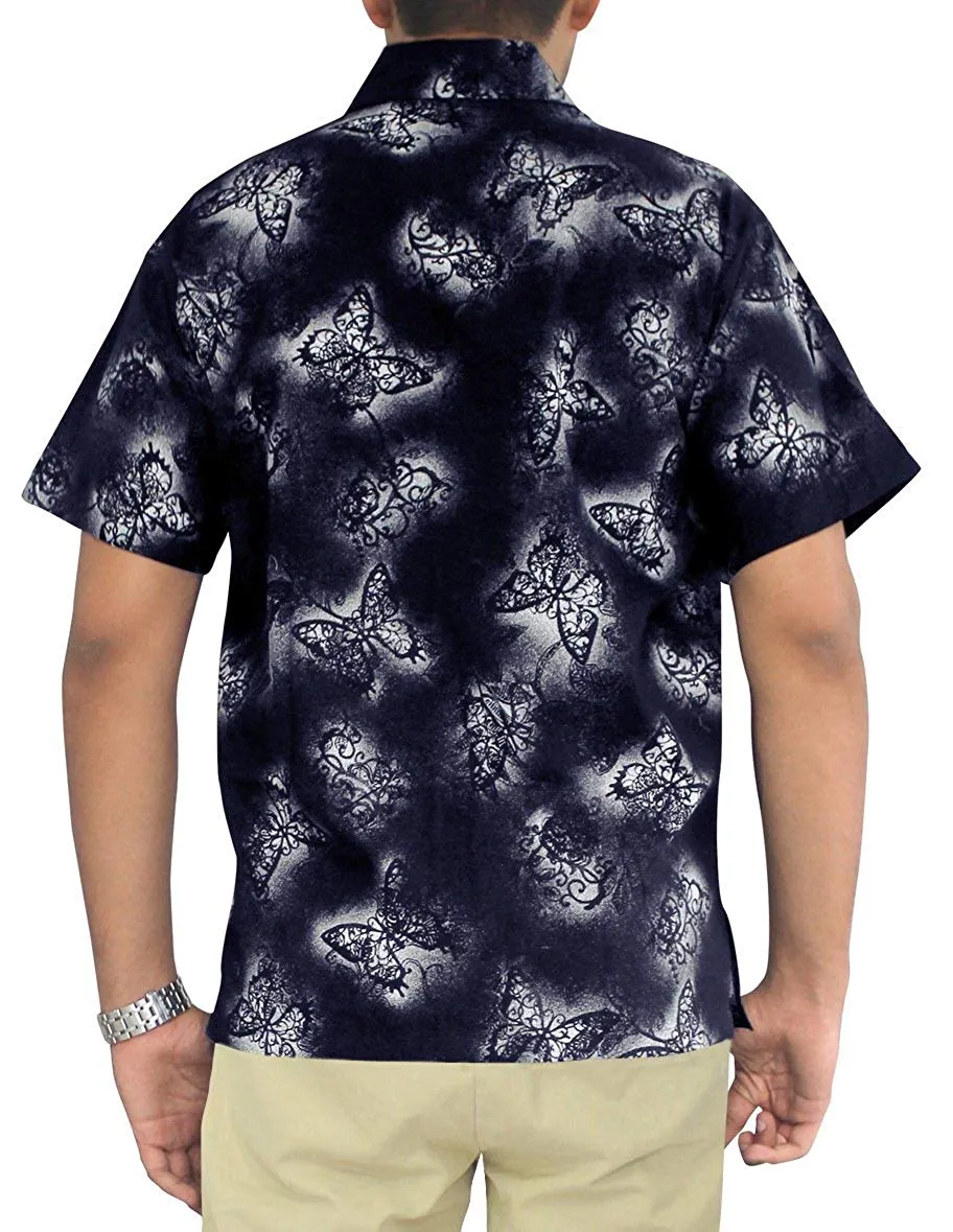 LA LEELA Shirt Casual Button Down Short Sleeve Beach Shirt Men Pocket Brasso 3