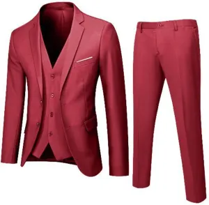 LCMTWX Tuxedo For Men 3 Suit Business Wedding Party Jacket Vest & Pants Coat MenS Suits Premium Comfort Dress Pant Casaca