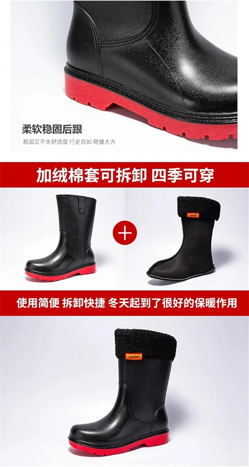 Man Boots Rain Boots Non-Slip Comfortable Wear-Resistant Waterproof Shoes