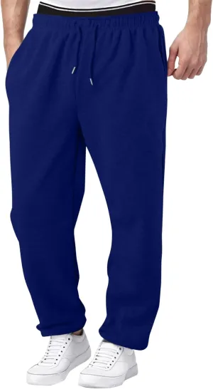 Men Pants Casual Fashion Joggers Workout Sweatpants Comfort Fit Elasticated Stretch Waist Lounge Pant