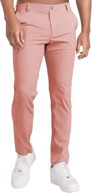Men's Slim Fit Business Comfort Pants Straight Leg High Waist Casual Trousers Solid Basic Hiking Outdoor Pants