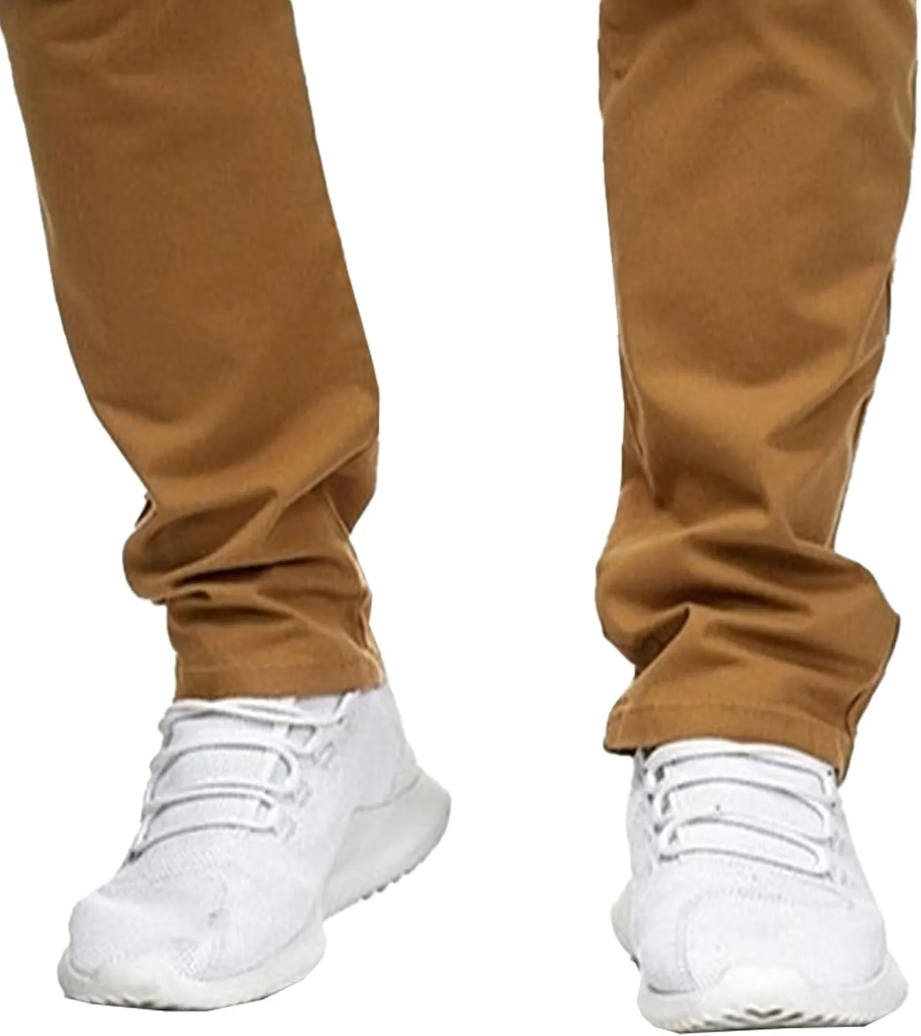 Men's Slim Fit Casual Outdoor Basic Pants Straight Leg Solid Sweatpants Pants Comfort Cotton Work Trousers