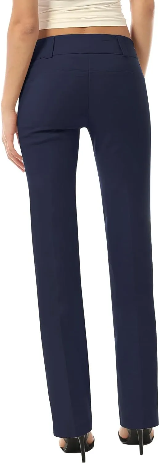 MixMatchy Women's Ultra Stretch Lux Comfort with Flex Motion Bootcut Dress Pants Work Business Office Trousers