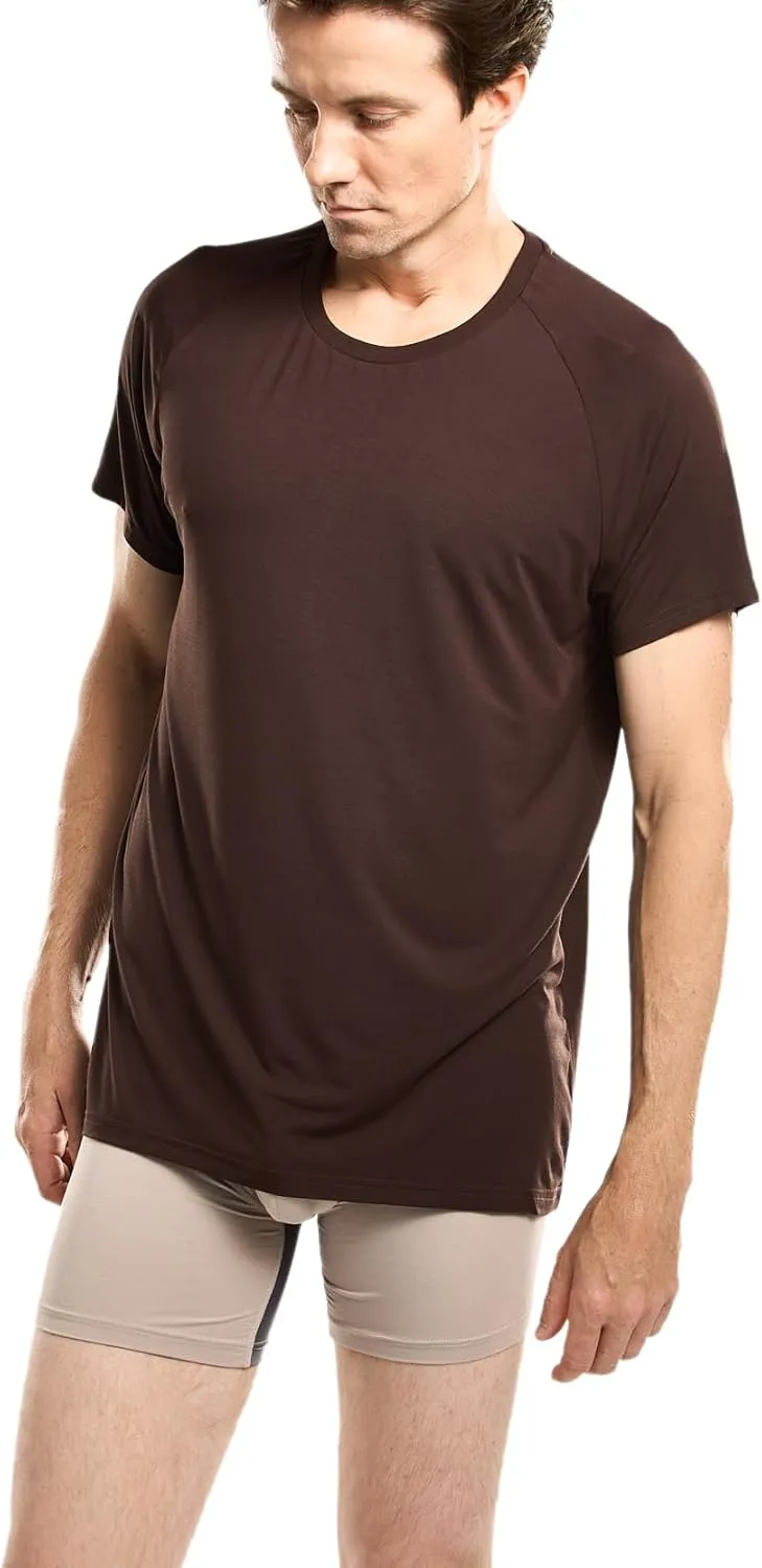 Mr. Davis Men's Bamboo Viscose Traditional Cut Crew Neck Undershirt - Stylish Crew Neck Undershirts for a