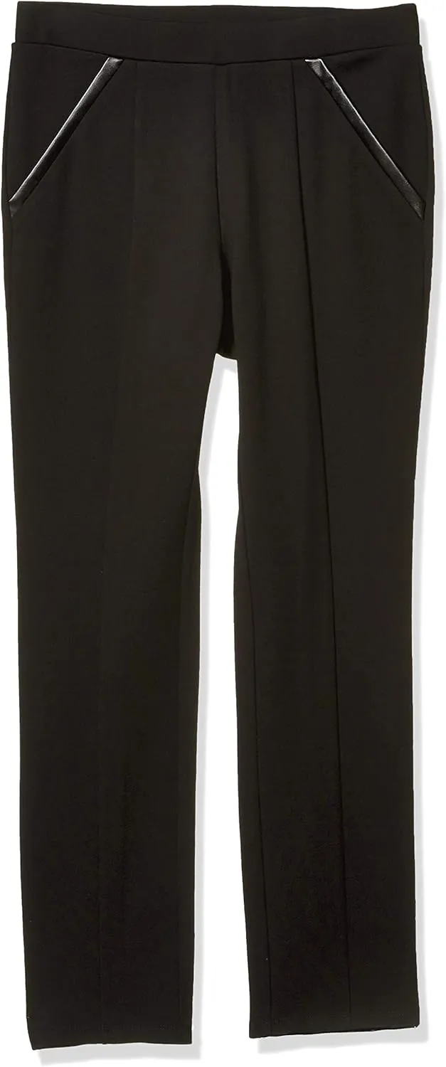 Rafaella Missy Slim Ponte Dress Pants For Women, Pull-On Waistband, Stretch, Comfort Fit, Flat Front