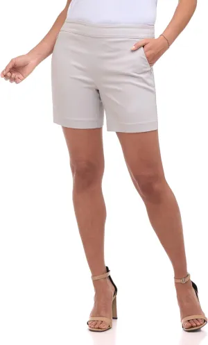 Rekucci Women's Ease into Comfort Riviera Short with Zipper Pockets