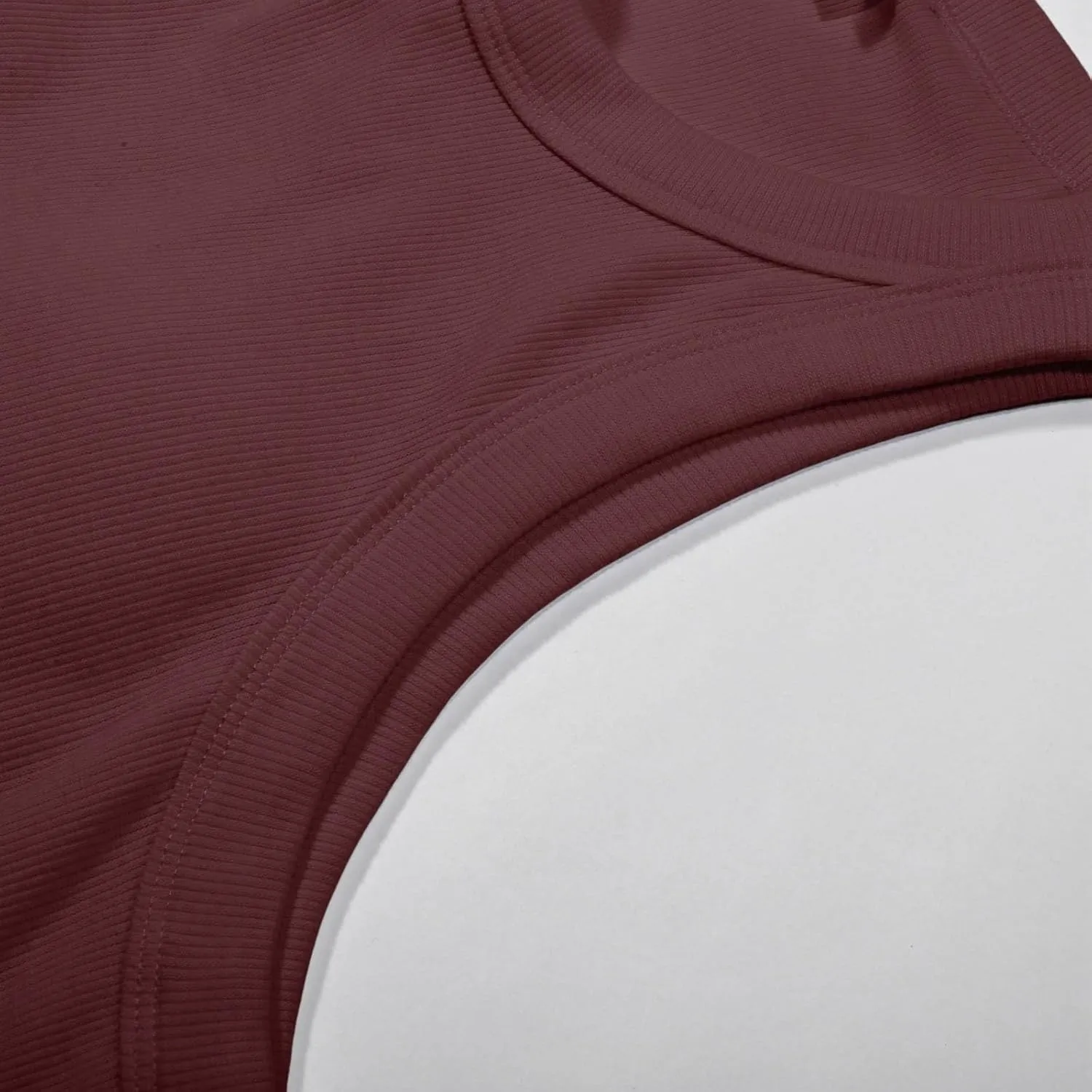 Ribbed Knit Tank Tops with Built in Bra for Women Casual Crew Neck Sleeveless Shirts Basic Workout Camisole Tees 2025