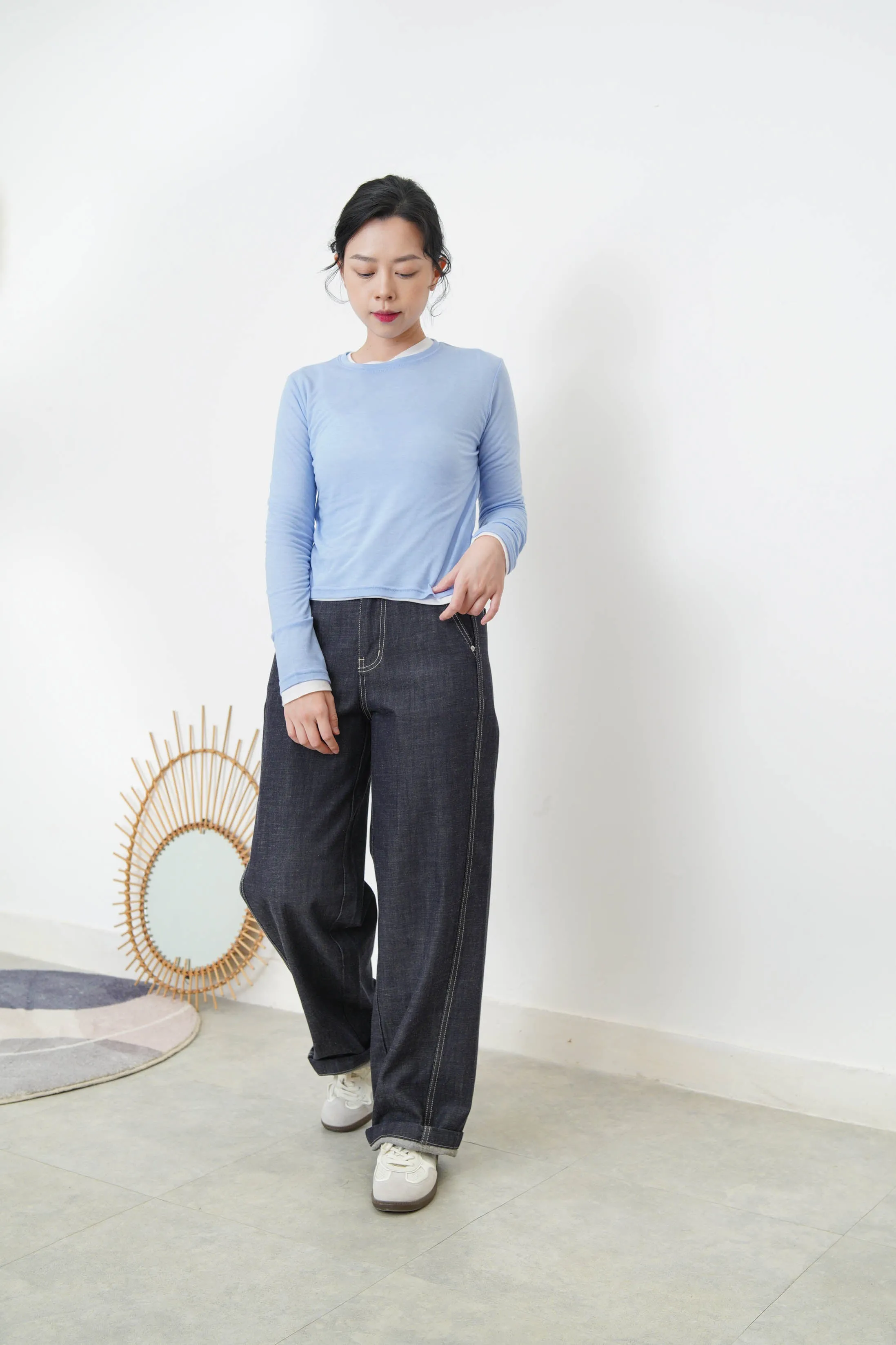 Soft cotton basic top