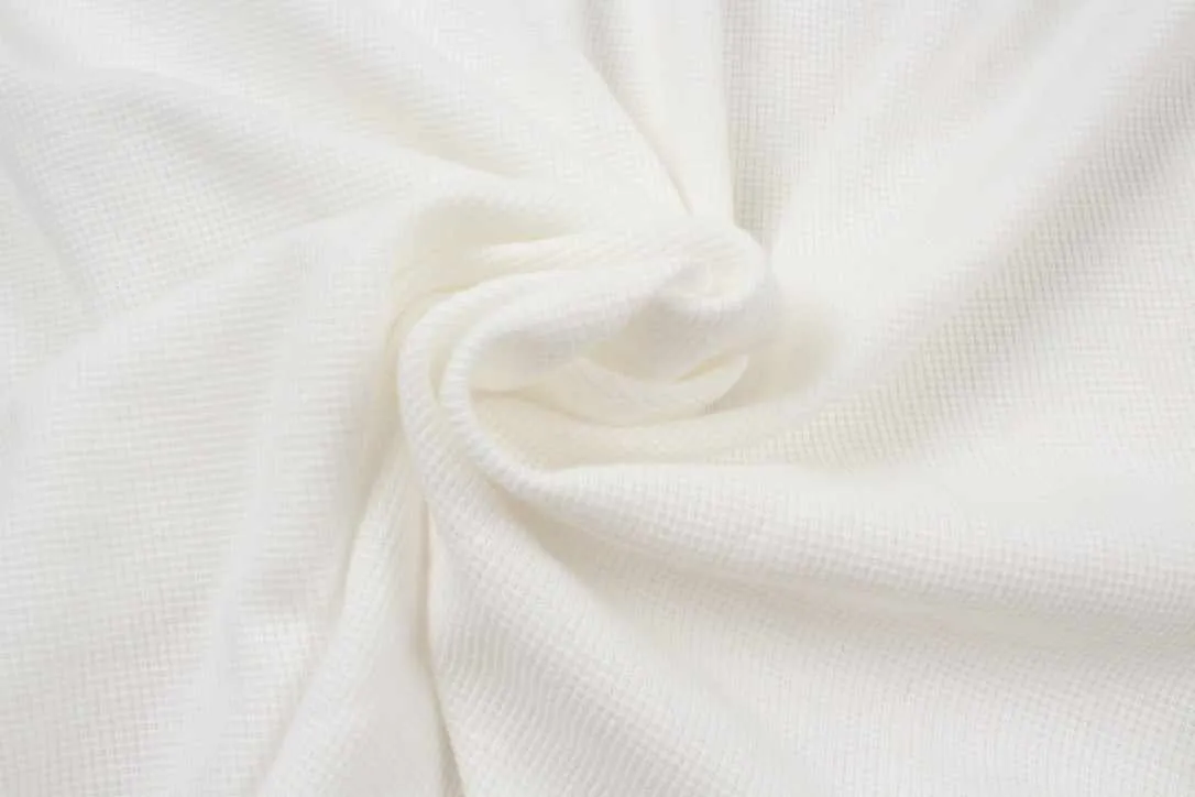 Soft Cotton Waffle Rib - Off White