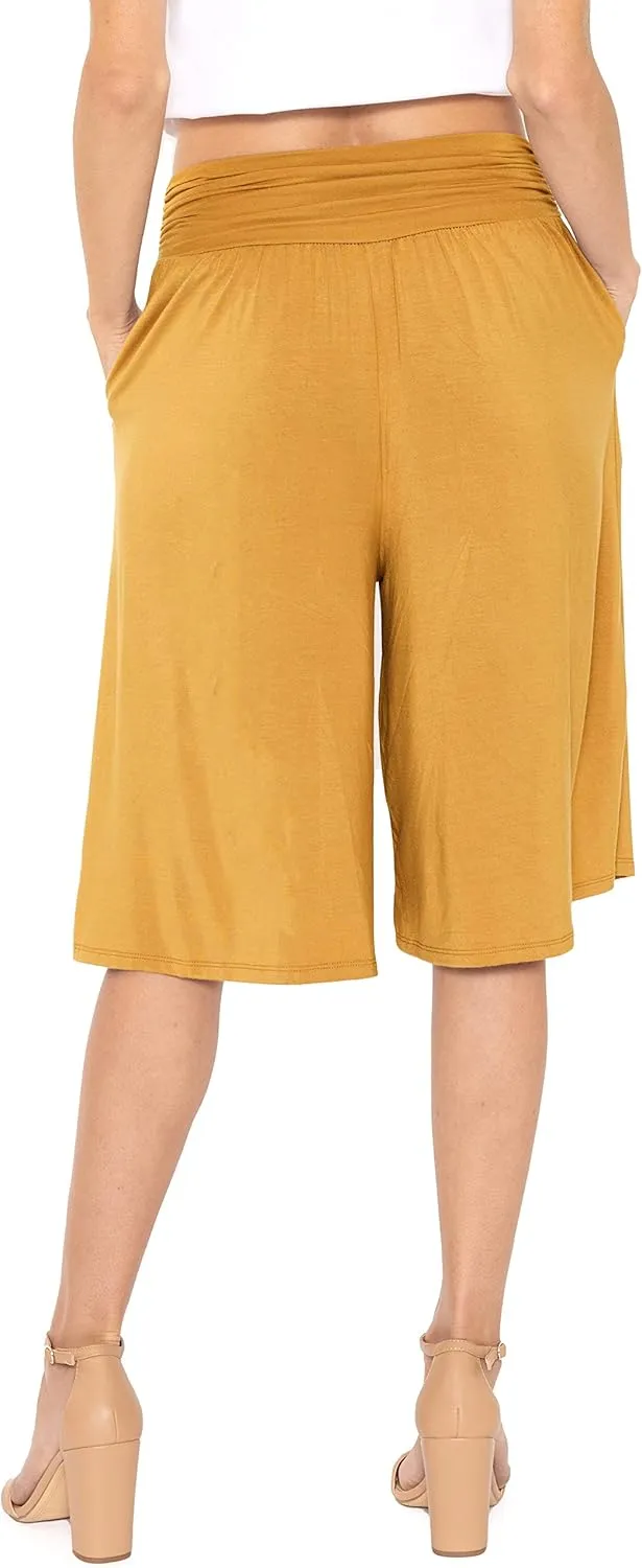 STRETCH IS COMFORT Women's Straight Leg and Flowy Gaucho Pants with Pockets | Small-5X