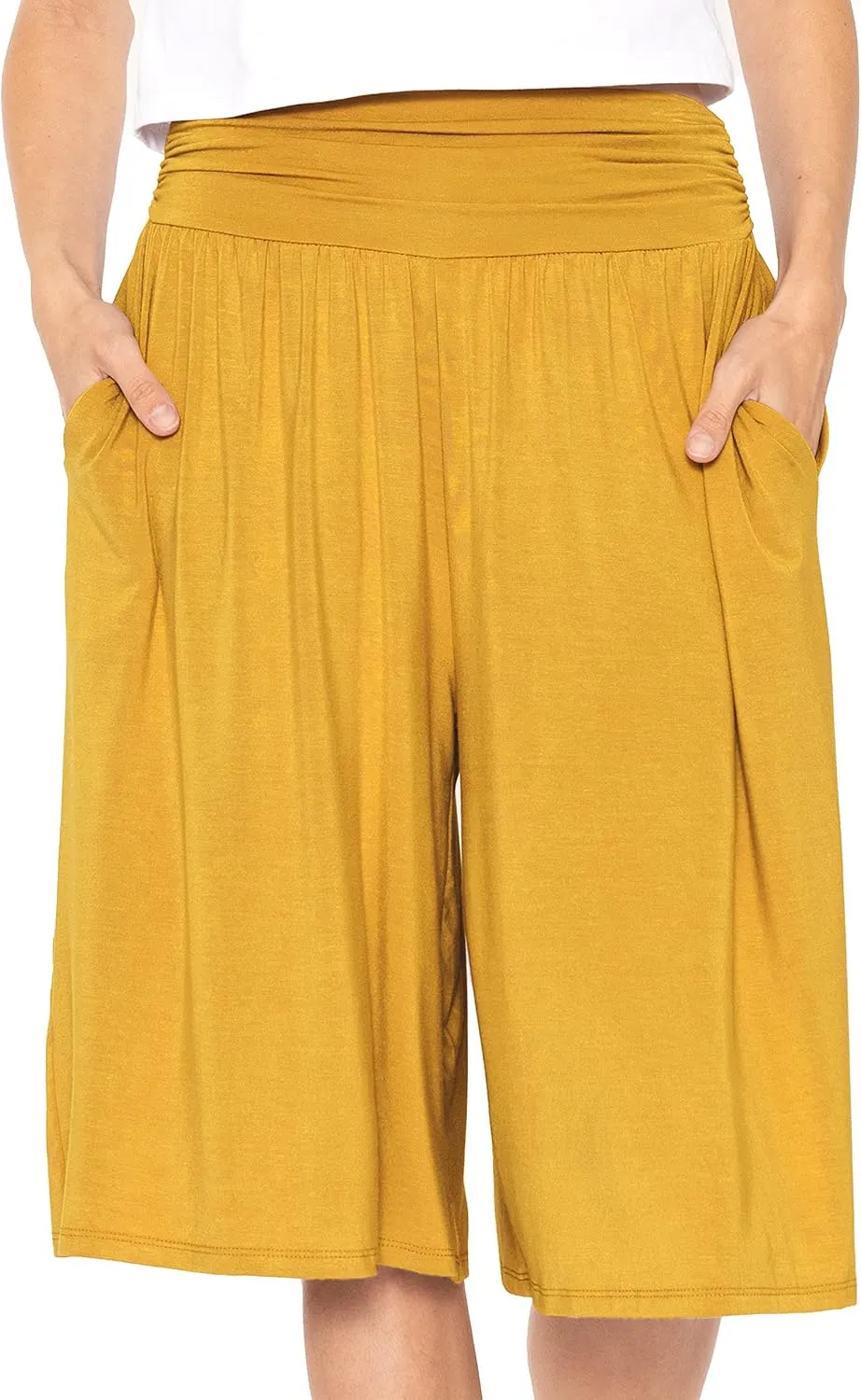 STRETCH IS COMFORT Women's Straight Leg and Flowy Gaucho Pants with Pockets | Small-5X