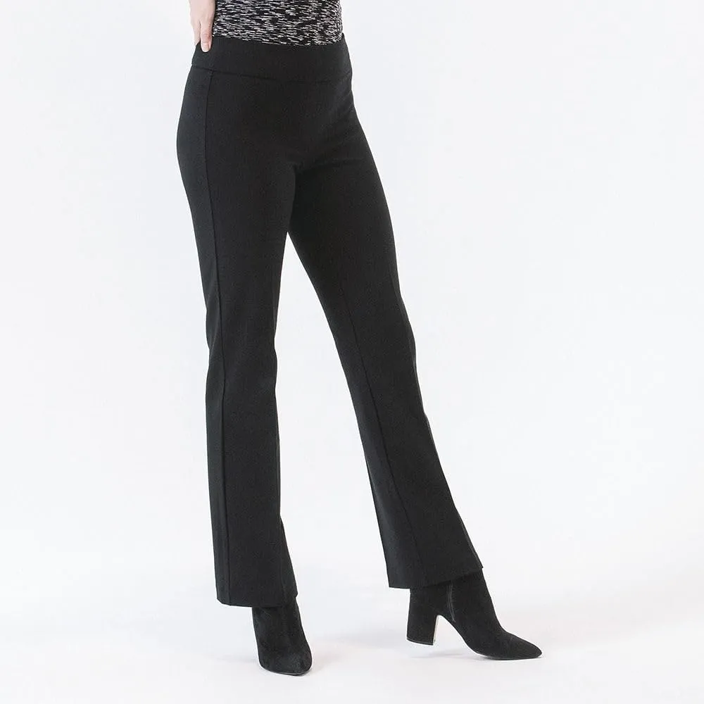Thalian Women's Grace Ponte Pull-on Straight Leg with Front Crease Mid-Rise Pant