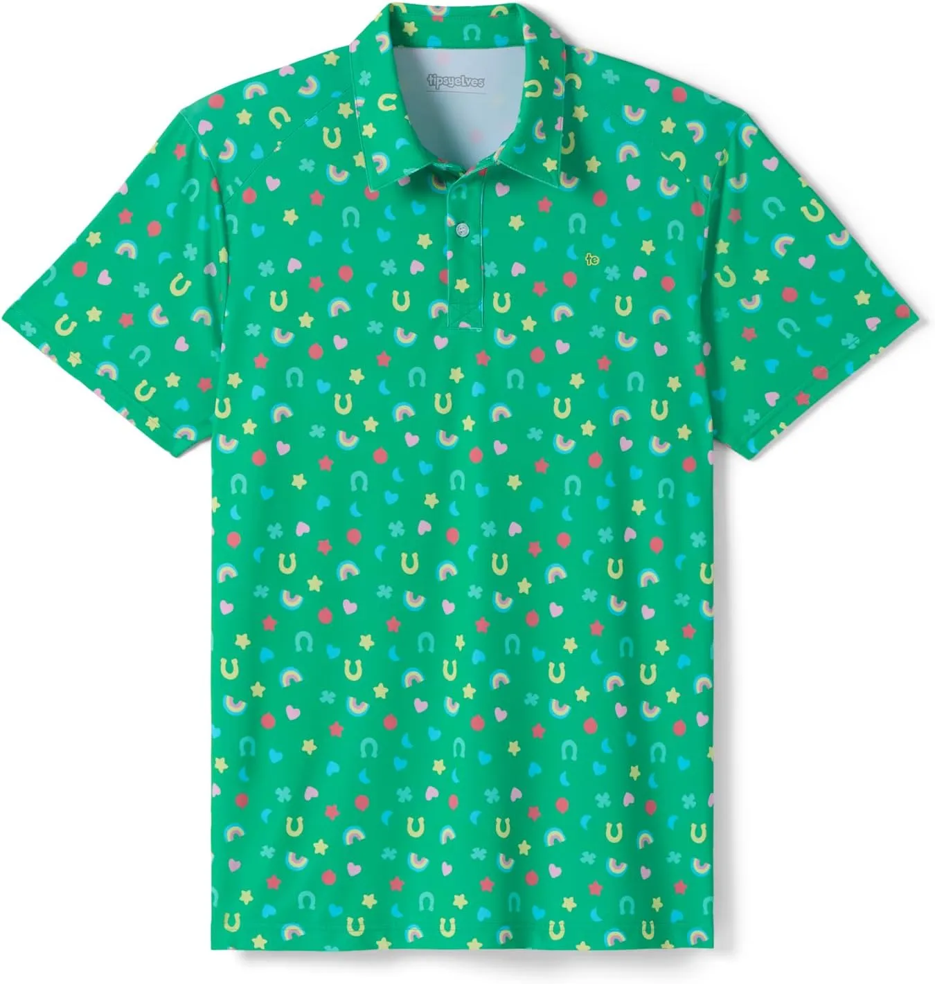 Tipsy Elves Golf Shirts for Men - Performance Athletic Fit Men's Golf Polo Shirts for Men w/Moisture Wicking Stretch Fabric