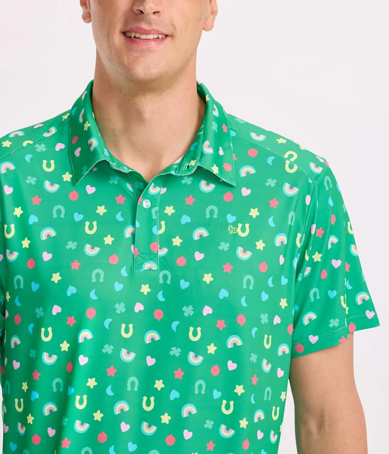 Tipsy Elves Golf Shirts for Men - Performance Athletic Fit Men's Golf Polo Shirts for Men w/Moisture Wicking Stretch Fabric