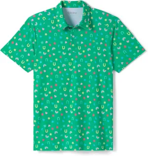 Tipsy Elves Golf Shirts for Men - Performance Athletic Fit Men's Golf Polo Shirts for Men w/Moisture Wicking Stretch Fabric