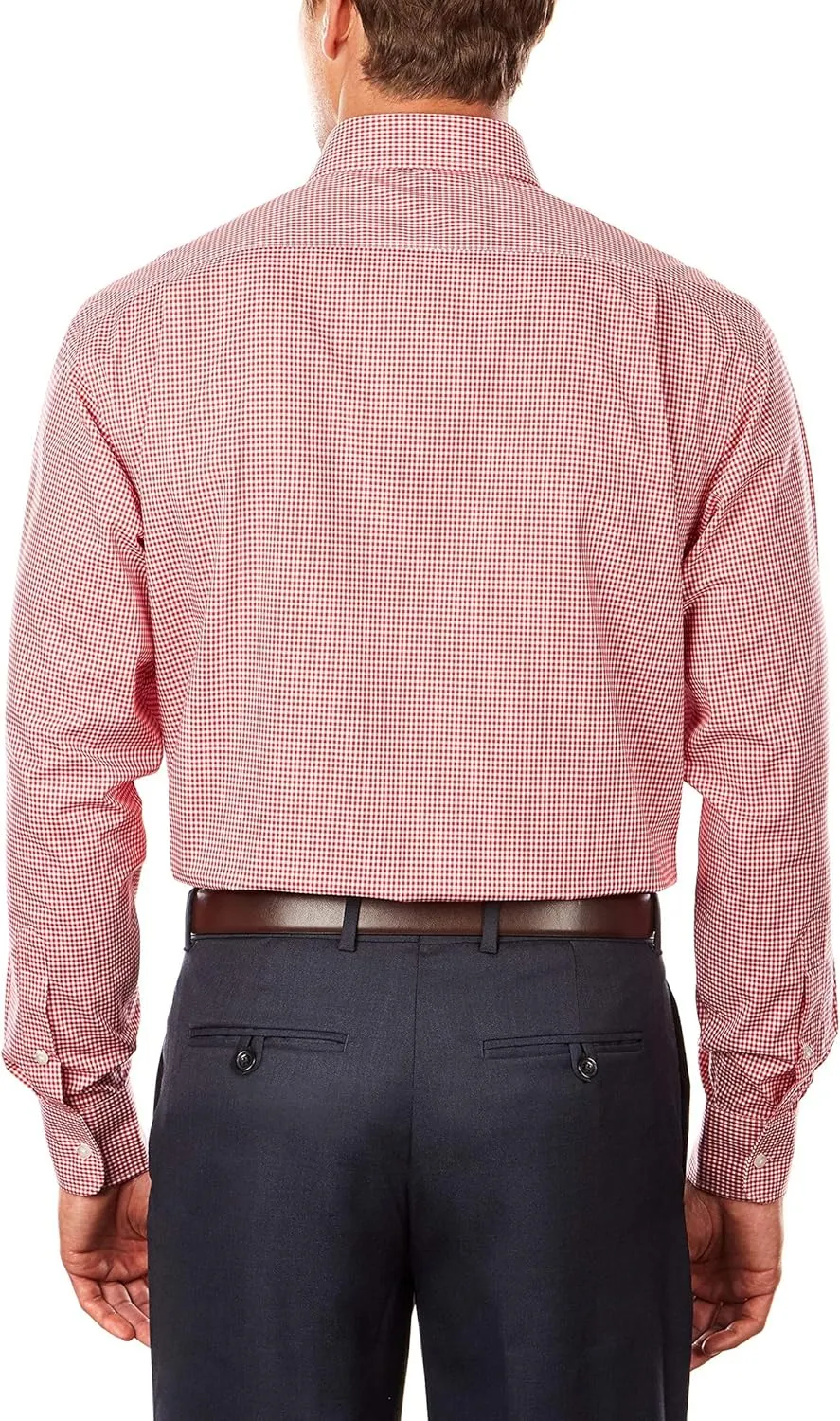 Tommy Hilfiger Men's Regular Fit Non Iron Gingham Dress Shirt - Amazon Exclusive