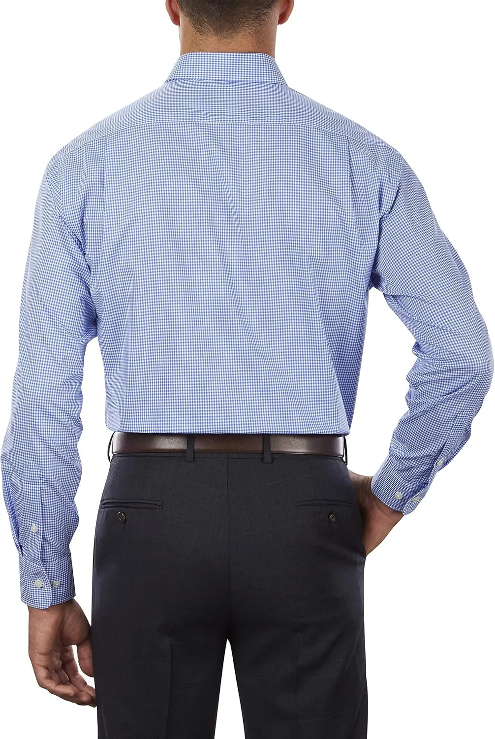 Tommy Hilfiger Men's Regular Fit Non Iron Gingham Dress Shirt - Amazon Exclusive