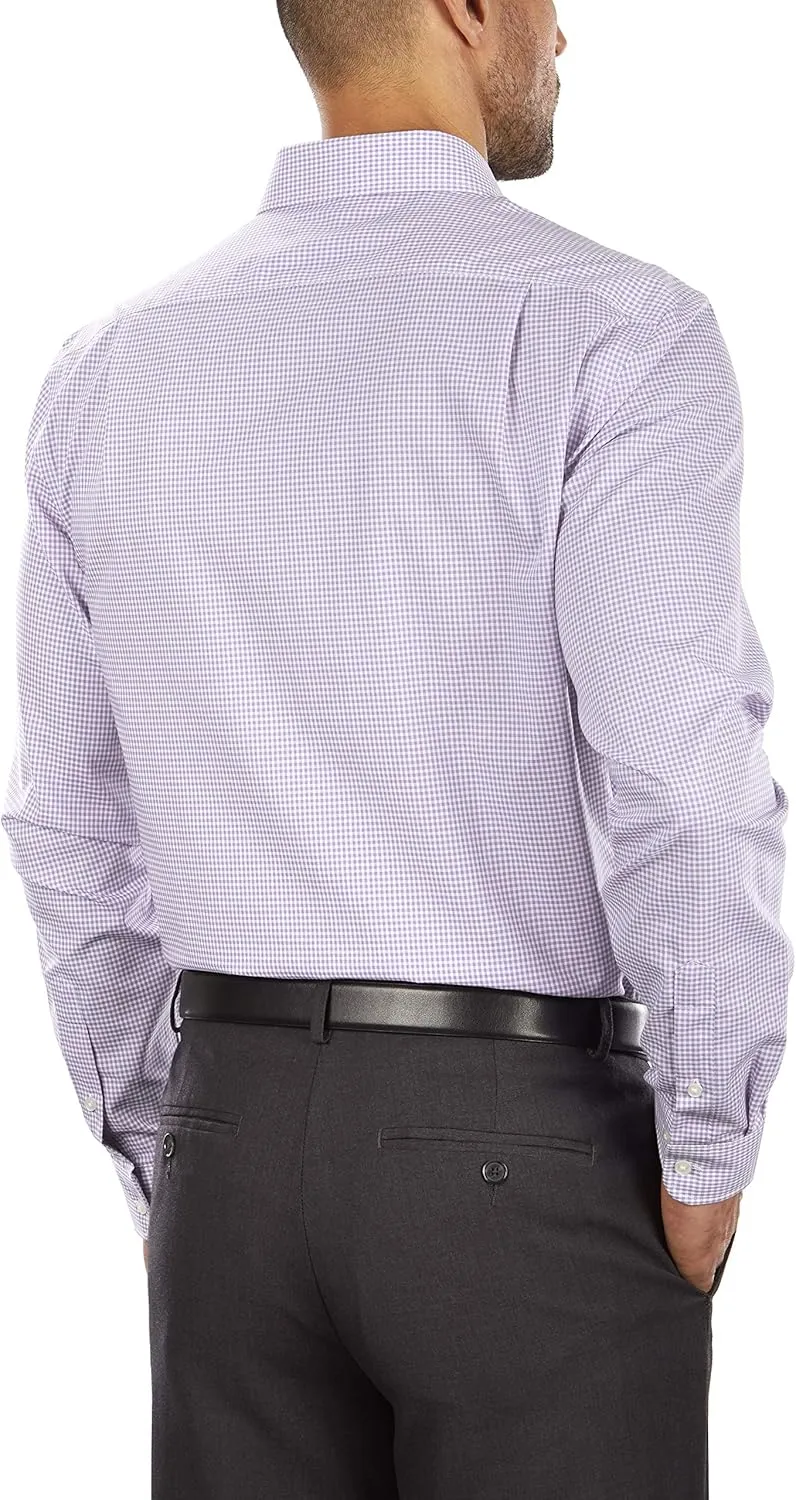 Tommy Hilfiger Men's Slim Fit Non Iron Gingham Dress Shirt - Amazon Exclusive