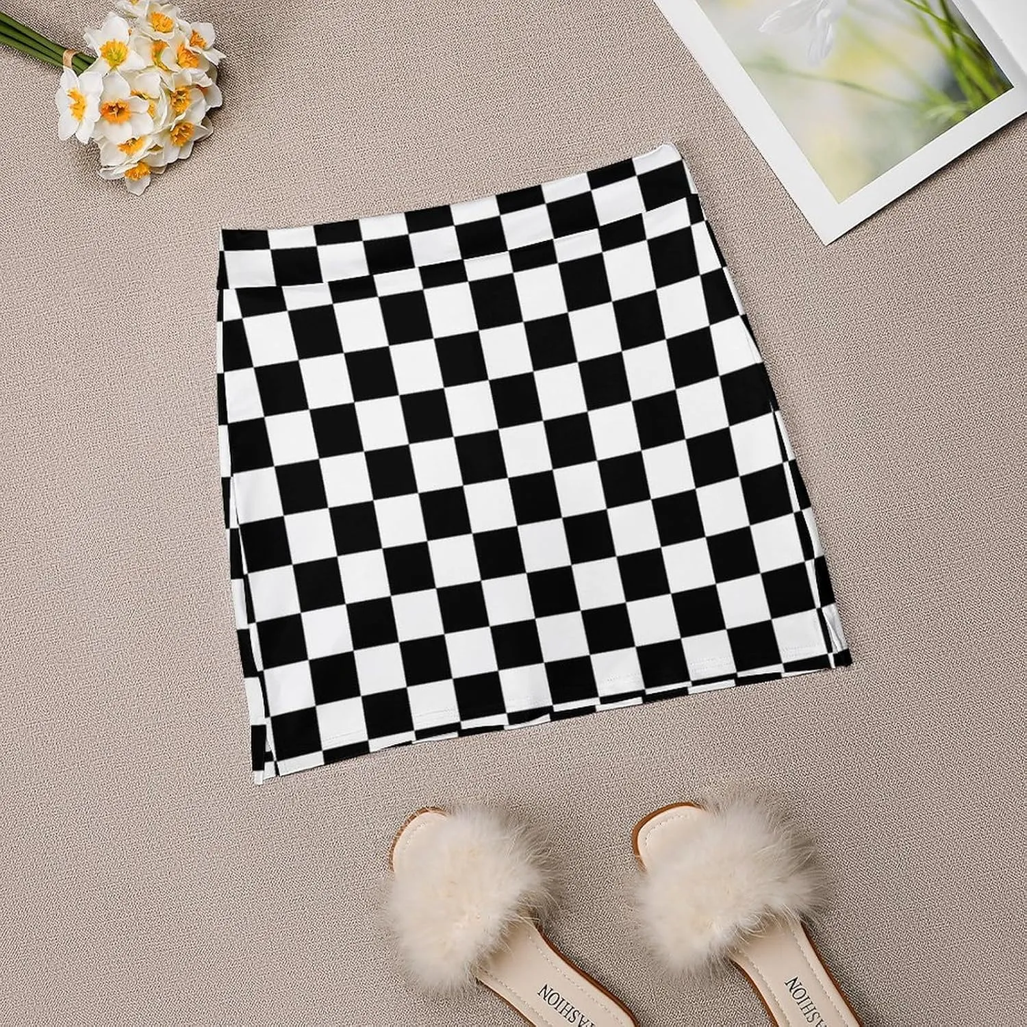 Trouser Skirt,Women's Versatile Stretch Casual Mini Skirt Light Proof