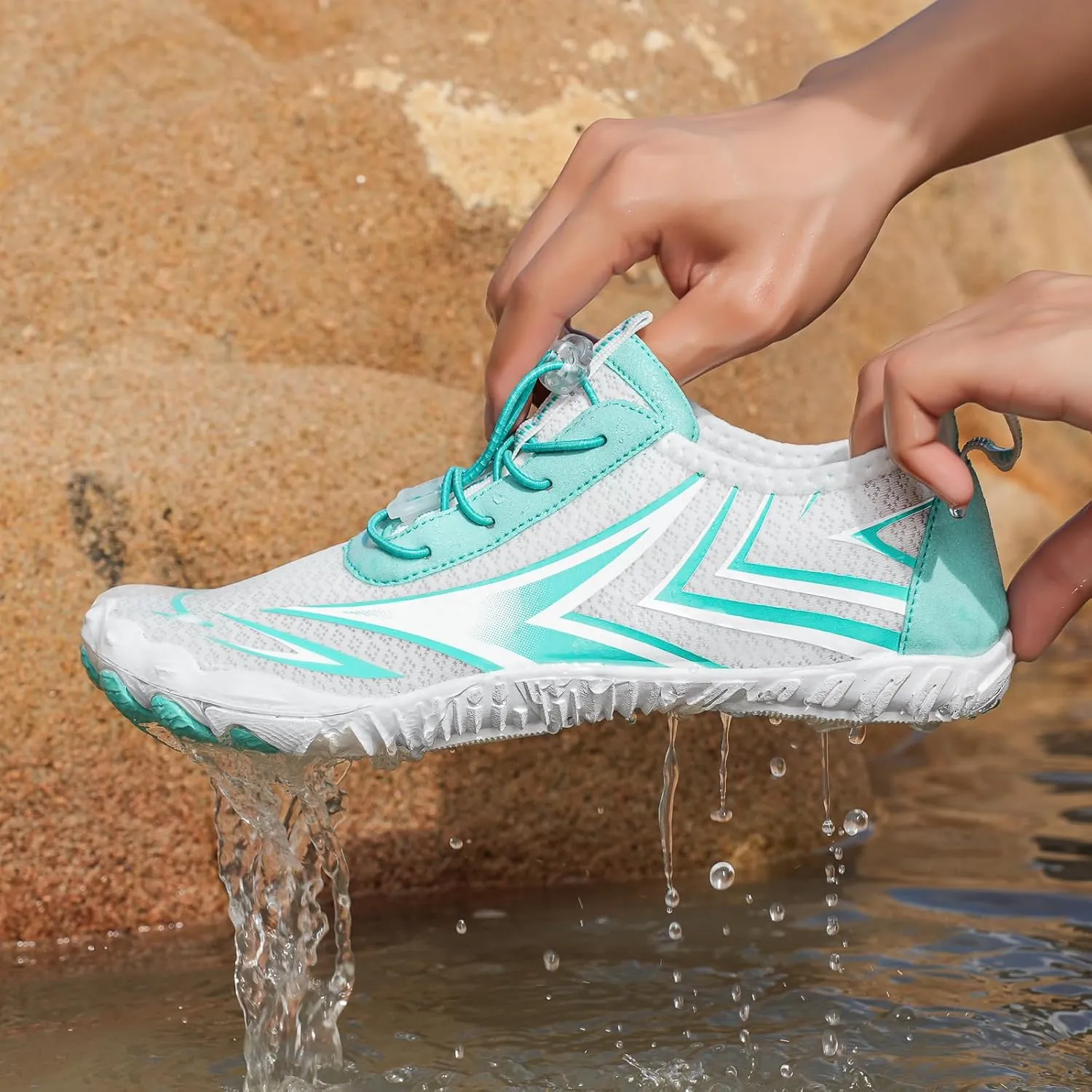 Unisex Mens Womens Athletic Hiking Water Shoes,Quick Dry Aqua Swim Shoes,Healthy & Non-Slip Breathable Barefoot Water Shoes Beach Footwear