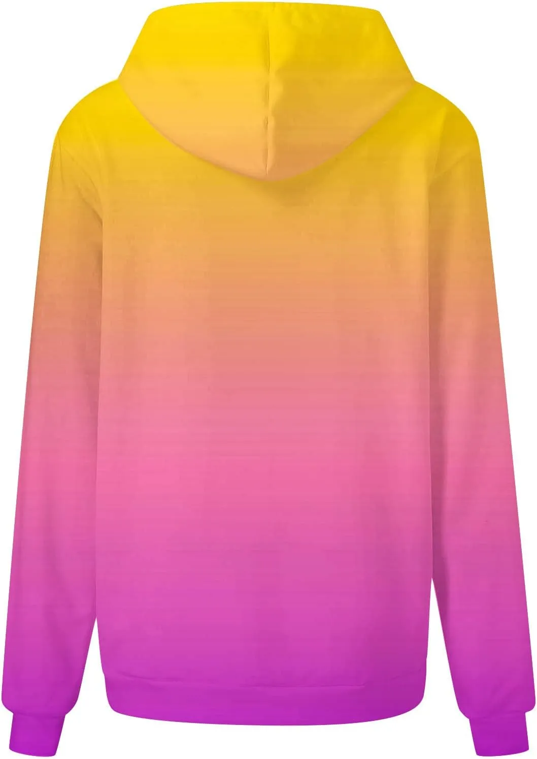Women's Oversized Gradient Hooded Sweatshirts Loose Long Sleeve Hoodie Fleece Pullover Tops with Pocket
