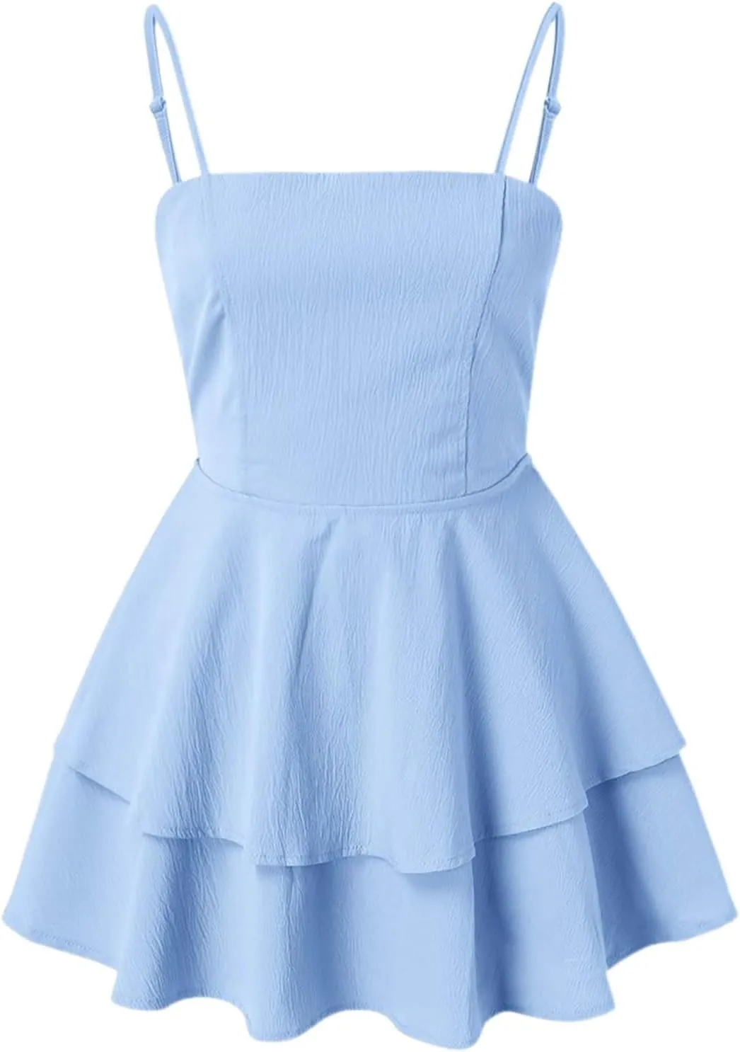 Women's Summer Strappy Smocked Tube Dress 2025 Off Shoulder Ruffle Tiered Flowy Beach Boho Mini Sundress Short Dress